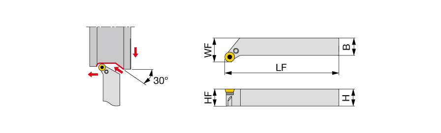 Tungaloy Japan | 旋削 > 外径 > 外径加工用工具 > PRGCR/L | TUN6805657